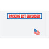 5 1/2 x 10" U.S.A. Flag "Packing List Enclosed" Envelopes (Case of 1000)