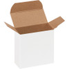 3 x 1 5/16 x 3" White Reverse Tuck Folding Cartons (Case of 1000)