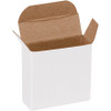 1 5/8 x 9/16 x 1 5/8" White Reverse Tuck Folding Cartons (Case of 2000)
