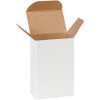 2 x 1 1/4 x 3" White Reverse Tuck Folding Cartons (Case of 1000)