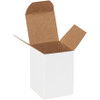 1 1/2 x 1 1/2 x 2 1/4" White Reverse Tuck Folding Cartons (Case of 1000)