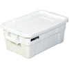 28 x 18 x 11" White Brute Totes with Lid