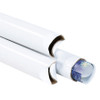 2 x 24" White Crimped End Tubes (Case of 50)