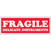 1 1/2 x 4" - "Fragile - Delicate Instruments" Labels (Roll of 500)