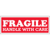 1 1/2 x 4" - "Fragile - Handle With Care" Labels (Roll of 500)