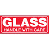 1 1/2 x 4" - "Glass - Handle With Care" Labels (Roll of 500)