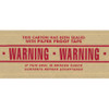 3" x 450' "Warning" Tape Logic #7500 Messaged Reinforced Water Activated Tape (Case of 10)