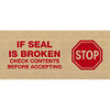 3" x 450' "Stop" Tape Logic #7500 Messaged Reinforced Water Activated Tape (Case of 10)