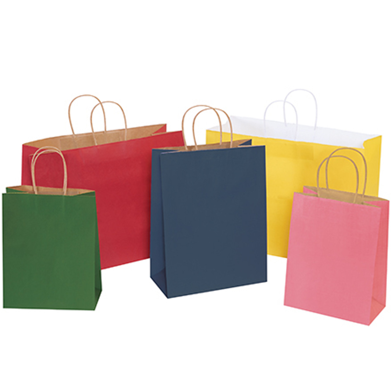 Kraft Tinted Paper Shopping Bags