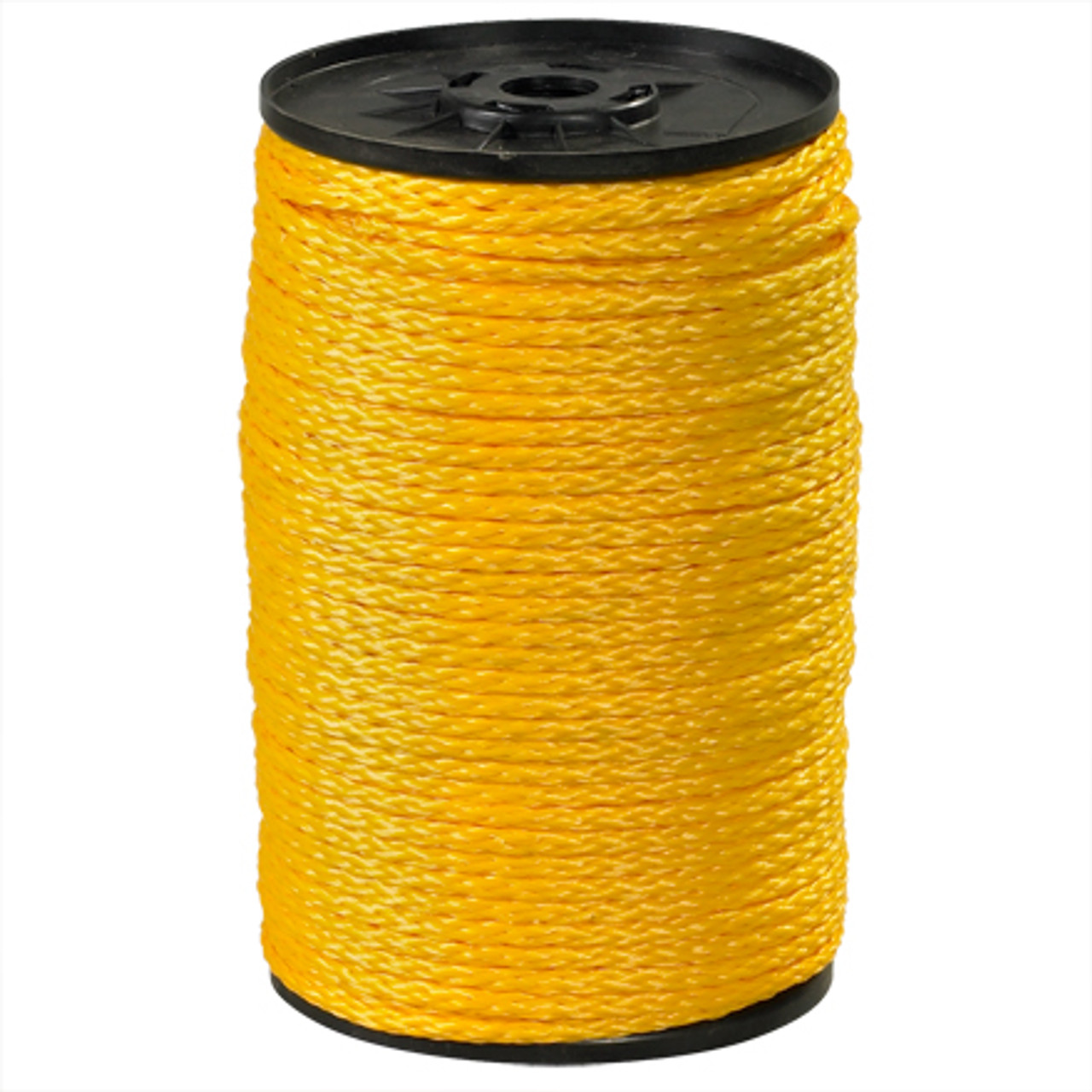 Hollow Braided Polypropylene Rope - 1/4, Yellow