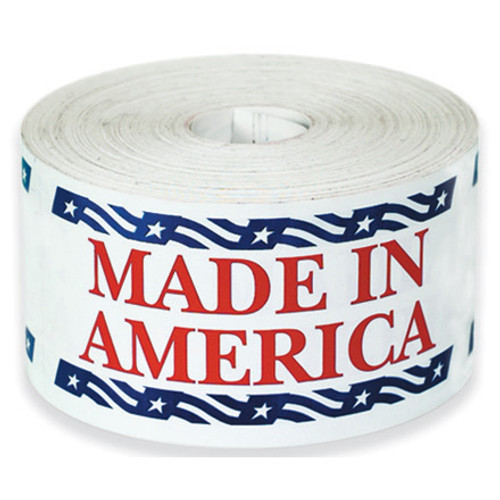 3 x 5" - "Made in America" Labels (Roll of 500)