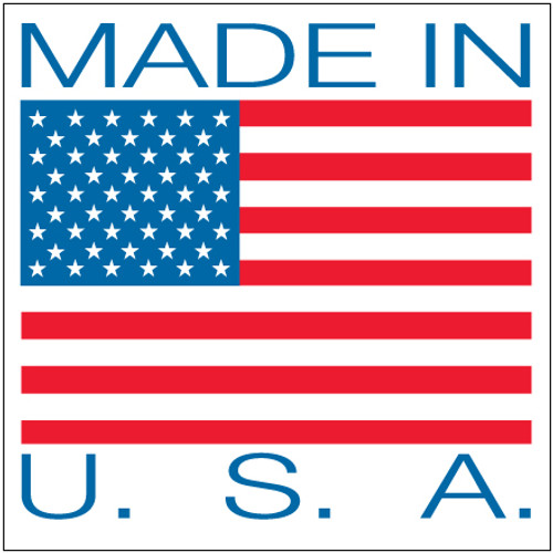4 x 4" - "Made in U.S.A." Labels (Roll of 500)