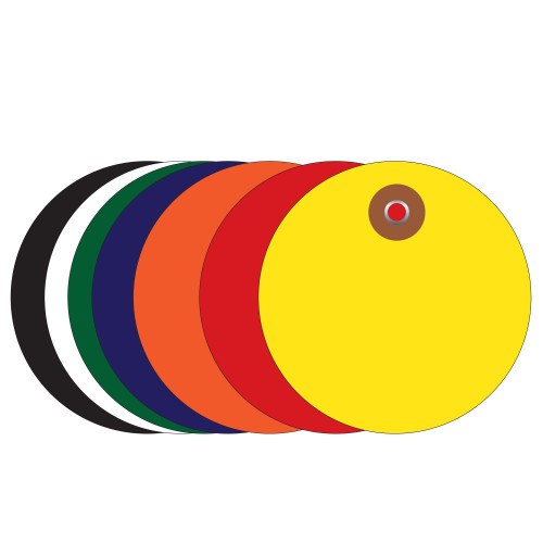 2" Plastic Circle Tags (Case of 100)