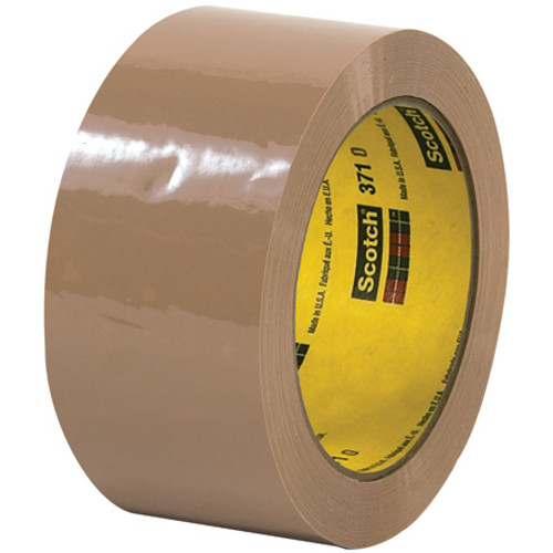 2" x 55 yds. Tan Scotch Box Sealing Tape 371 (Case of 36)