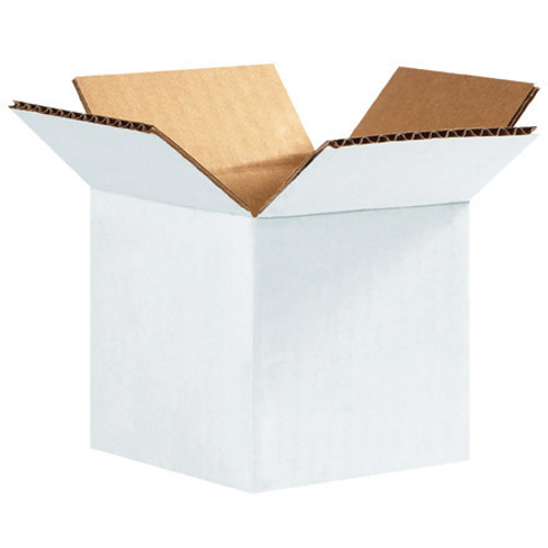 4 x 4 x 4" White Corrugated Boxes (Bundle of 25)