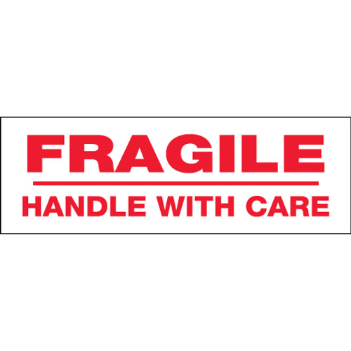 3" x 110 yds. - "Fragile Handle With Care"  Tape Logic Messaged Carton Sealing Tape (Case of 6)