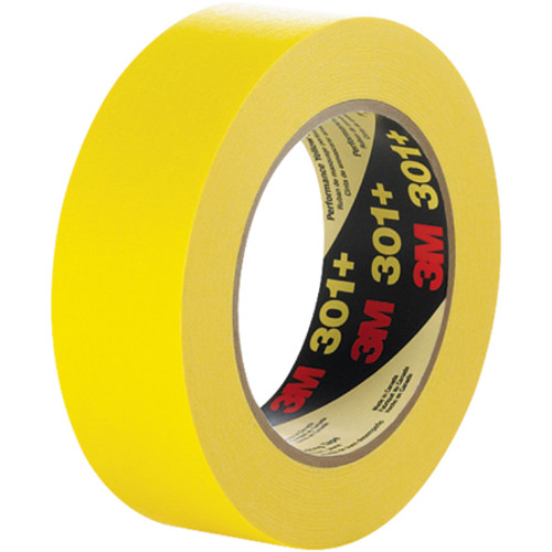 1/2" x 60 yds. 3M Performance Yellow Masking Tape 301+ (Case of 72)