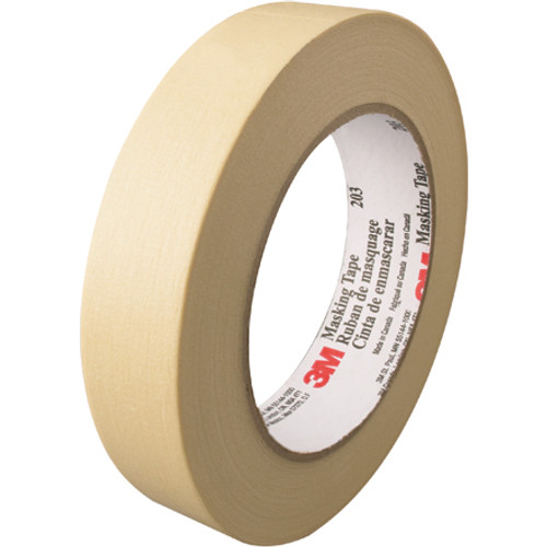 1" x 60 yds. 3M 203 Masking Tape (Case of 36)