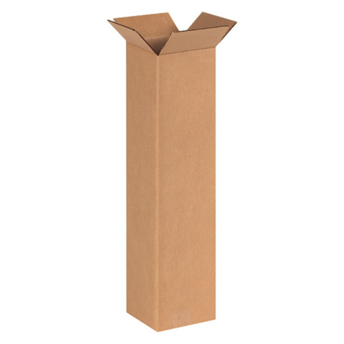 6 x 6 x 24" Tall Corrugated Boxes (Bundle of 25)