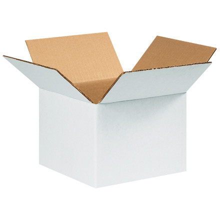 6 x 6 x 4" White Corrugated Boxes (Bundle of 25)