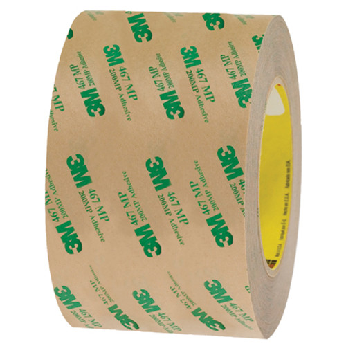 3" x 60 yds. 3M 467MP Adhesive Transfer Tape Hand Rolls (Case of 12)