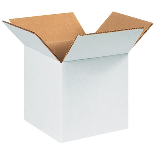 7 x 7 x 7" White Corrugated Boxes (Bundle of 25)