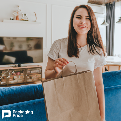 14 ½ x 9 x 16 ¼" Kraft Paper Shopping Bags (200-Pack)