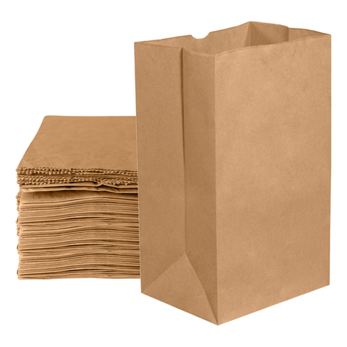 16 x 6 x 19 ¼" Kraft Paper Shopping Bags (200-Pack)