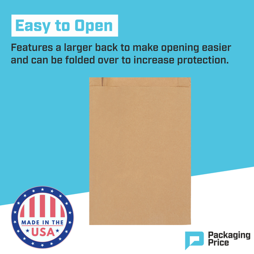 12 x 3 x 18" Kraft Gusseted Merchandise Bags (500-Pack)