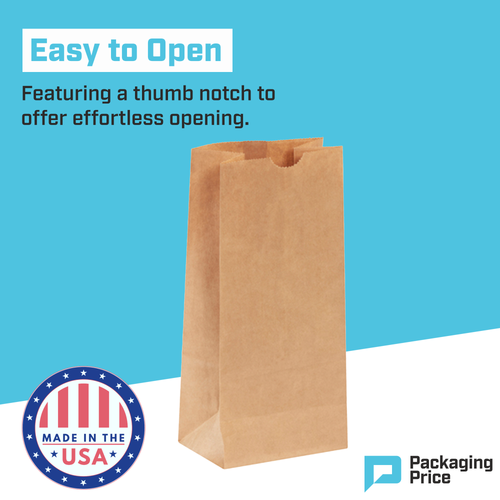 5 ¼ x 3 7⁄16 x 10 15⁄16" Kraft Hardware Bags (400-Pack)
