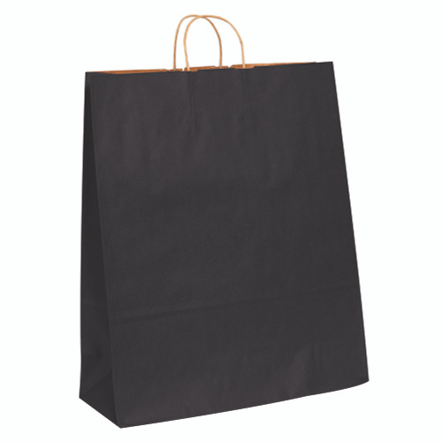 18 x 7 x 18 3/4" Black Tinted Shopping Bags