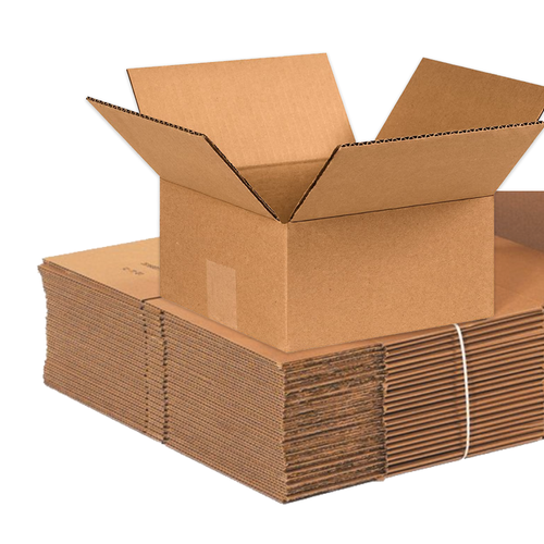 8 x 8 x 4" Flat Corrugated Boxes (Bundle of 25)