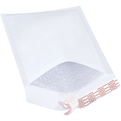 7 1/4 x 12" White #1 Self-Seal Bubble Mailers (Case of 100)