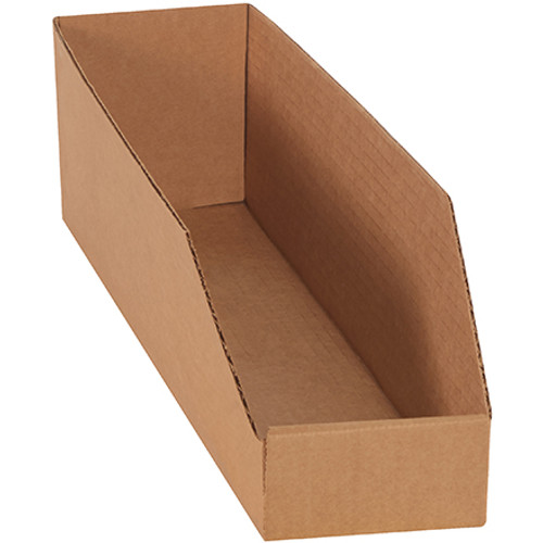 4 x 18 x 4 1/2" Kraft Bin Boxes (Bundle of 50)