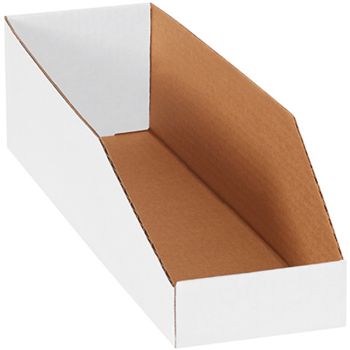 5 x 18 x 4 1/2" White Bin Boxes (Bundle of 50)