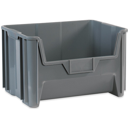 19 7/8 x 15 1/4 x 12 7/16" Gray Giant Stackable Bins (Case of 3)