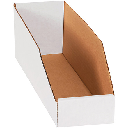 4 x 15 x 4 1/2" White Bin Boxes (Bundle of 50)