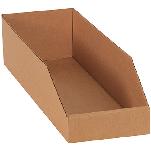 6 x 24 x 4 1/2" Kraft Bin Boxes (Bundle of 50)