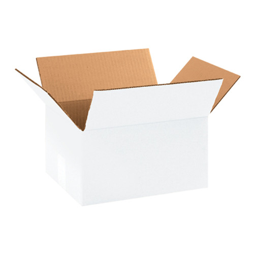 11 1/4 x 8 3/4 x 6" White Corrugated Boxes (Bundle of 25)