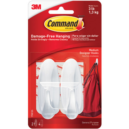 Command Designer Hooks and Strips 17081 (Case of 6)