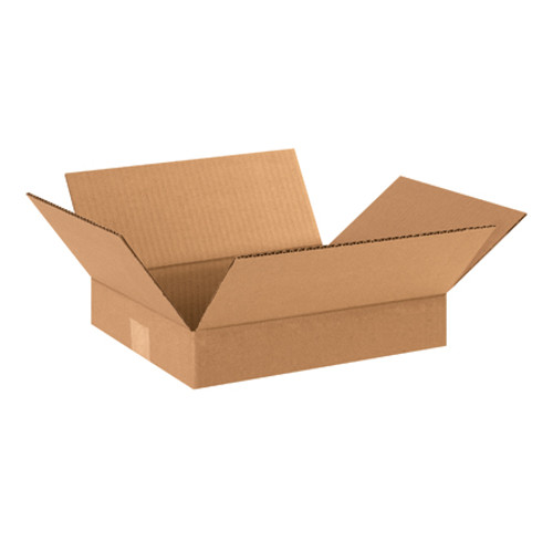 12 x 10 x 2" Flat Corrugated Boxes (Bundle of 25)