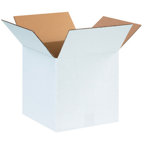 12 x 12 x 12" White Corrugated Boxes (Bundle of 25)