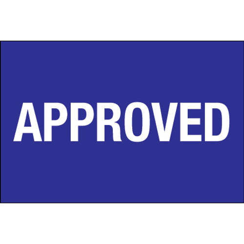 2 x 3" - "Approved" Labels (Roll of 500)