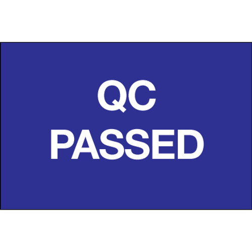 2 x 3" - "QC Passed" Labels (Roll of 500)
