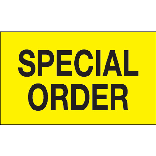 3 x 5" - "Special Order" (Fluorescent Yellow) Labels (Roll of 500)