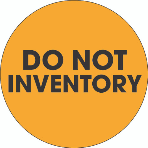 2" Circle - "Do Not Inventory" Fluorescent Orange Labels (Roll of 500)