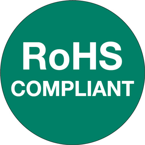 1" Circle - "RoHS Compliant" Green Labels (Roll of 500)