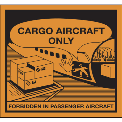 4 3/8 x 4 3/4" - "Cargo Aircraft Only" Labels (Roll of 500)