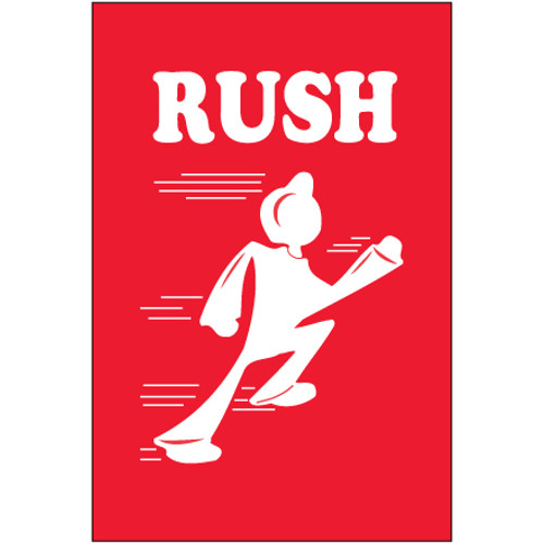 4 x 6" - "Rush" Labels (Roll of 500)