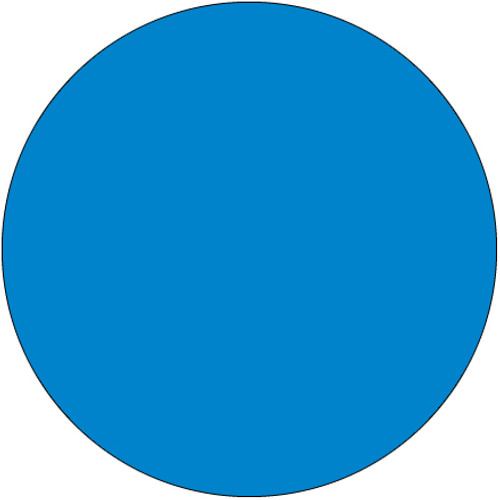 3" Circles - Blue Removable Labels (Roll of 500)